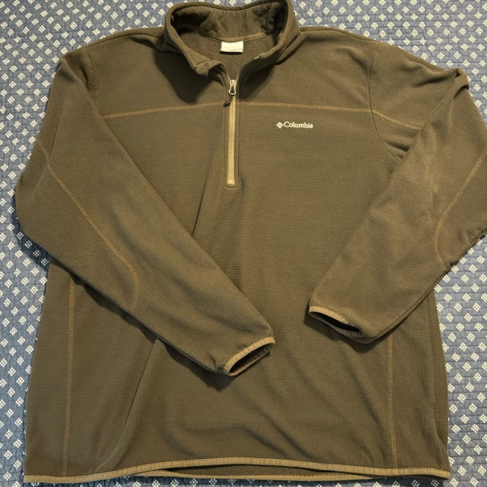 Columbia 1/4 Zip Pullover Waffled Sweatshirt Sz XXL